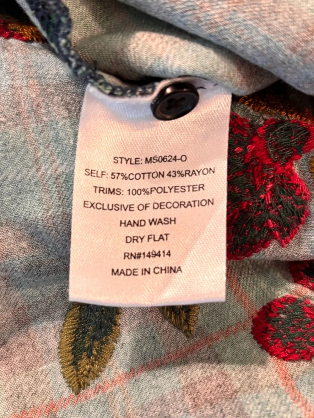 Johnny Was RHODA LONG Plaid Flannel Embroidered PJ SET - Picture 16 of 16
